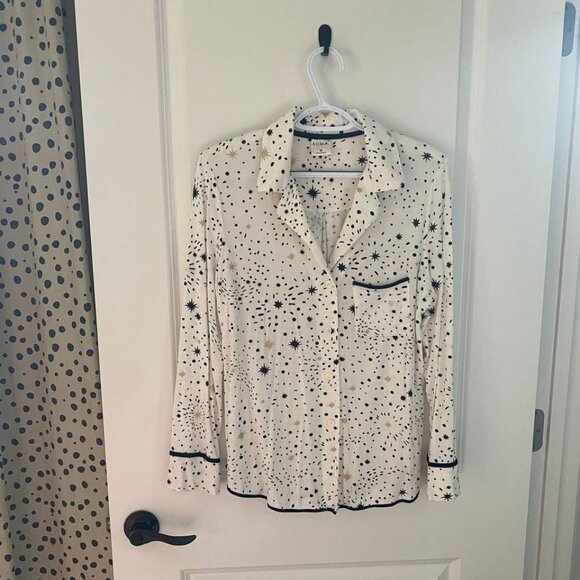 Soma Cool Nights Long Sleeve Pajama Top - Picture 4 of 9